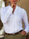 Elegant Chic Damebluse til Forårsstil