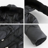 Ladies' Winter Jacket – Elegant Warm Jacket with Fur Collar and Hood