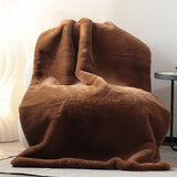 Blødt fleece tæppe – Varmt og stilfuldt tæppe i brun