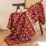 Weihnachtsdecke mit norwegischem Muster – Warmes und stimmungsvolles Wintertuch