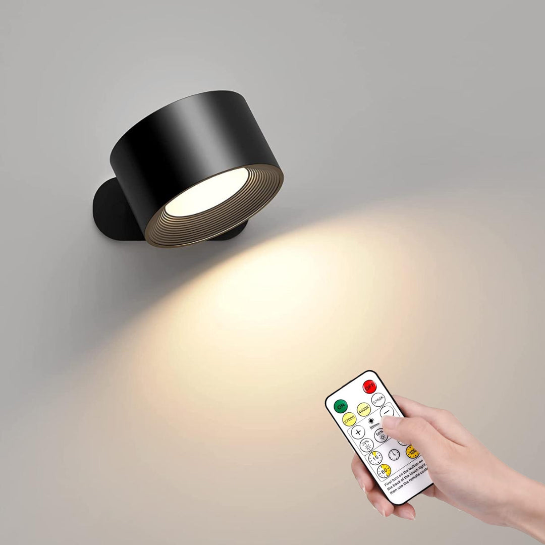 Trådløs LED Væglampe med 360° Drejefunktion og Touchbetjening