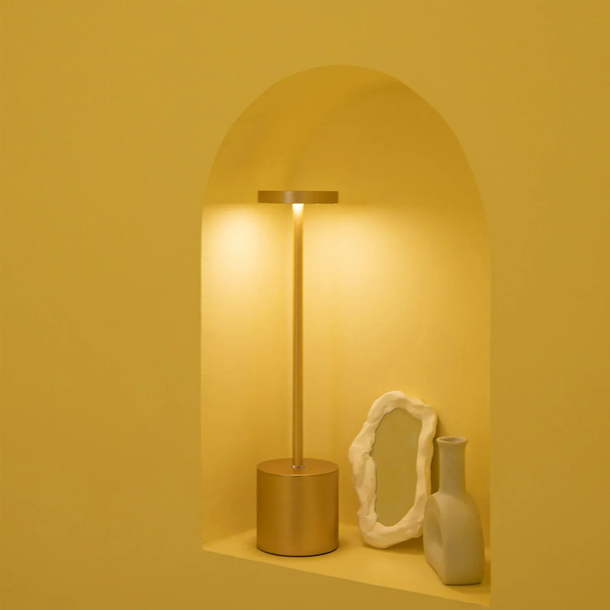 Trådløs Touch Bordlampe med Varmt Lys