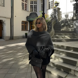 Stilfuld Blød Dame Cape Jakke for Elegance