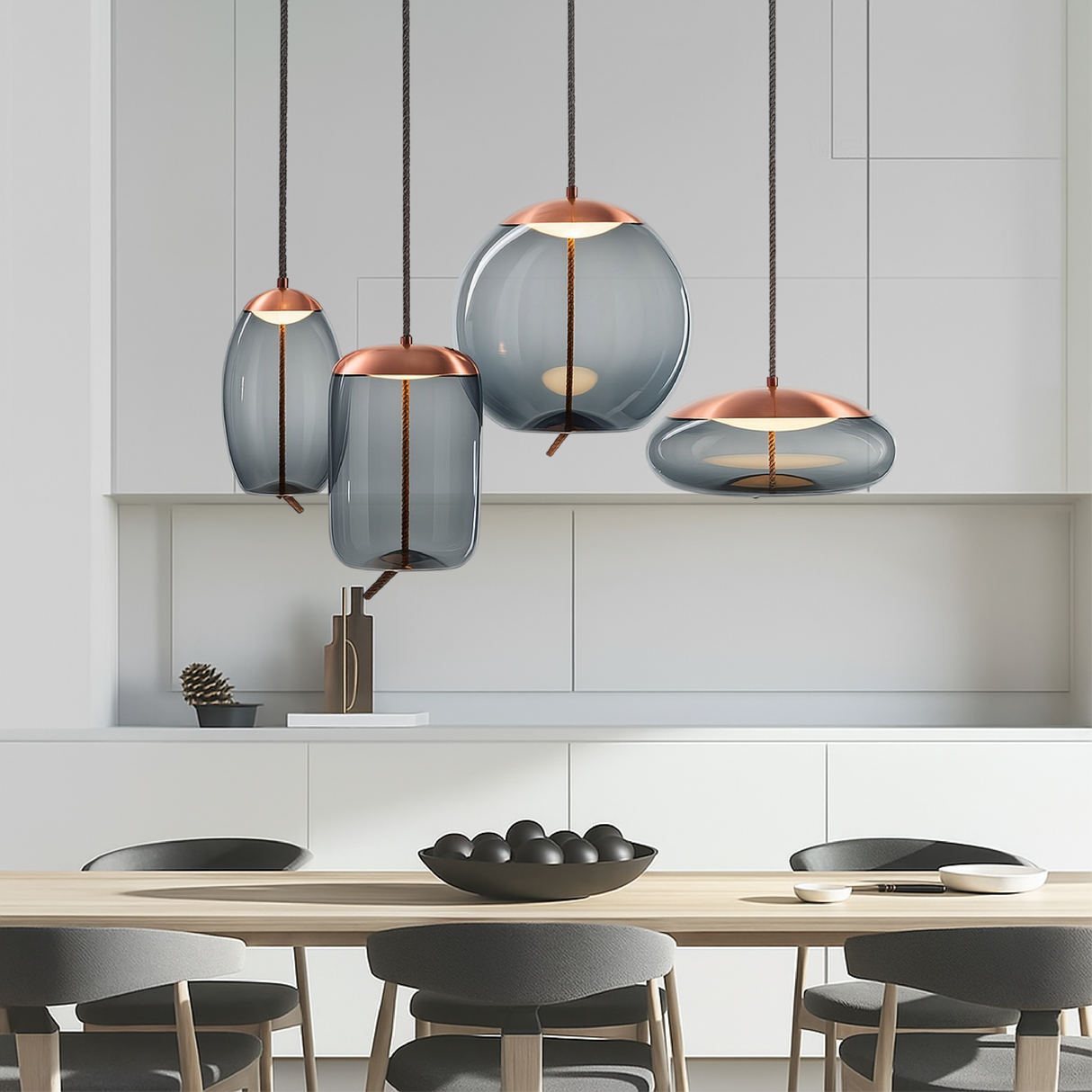Moderne Loftlampe Rose Guld Design