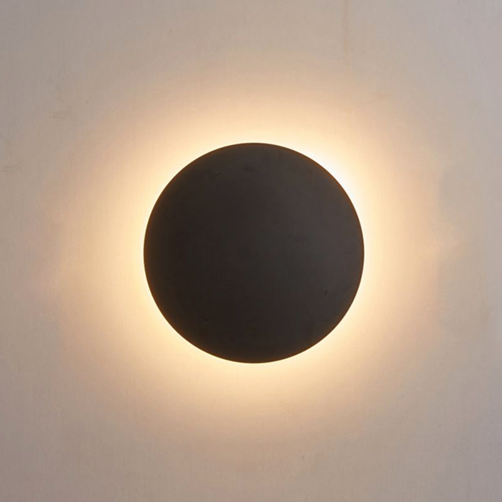 Moderne Rund LED Væglampe med Metal Finish