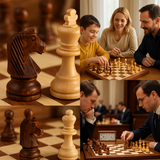 Træskakspil med Opbevaringskasse – Luksuriøst Håndlavet Skaksæt