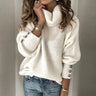 Let Rullekrave Pullover til Damer med Stilfulde Detaljer