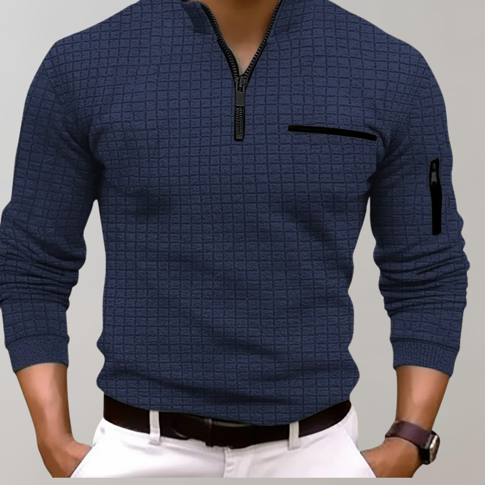 Langærmet Polo Shirt til Mænd - Klassisk og Komfortabel
