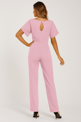 Jumpsuit med Justerbart Taljebånd og Elegant Pasform