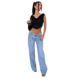 Elegante Low Rise Jeans til Damer - Trendy og Alsidig