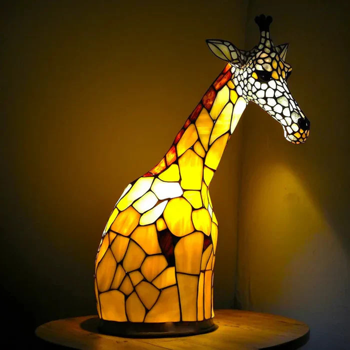 Kunstnerisk Bordlampe med Dyremotiver