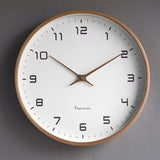 Rund Minimalistisk Skandinavisk Trævægur 30cm