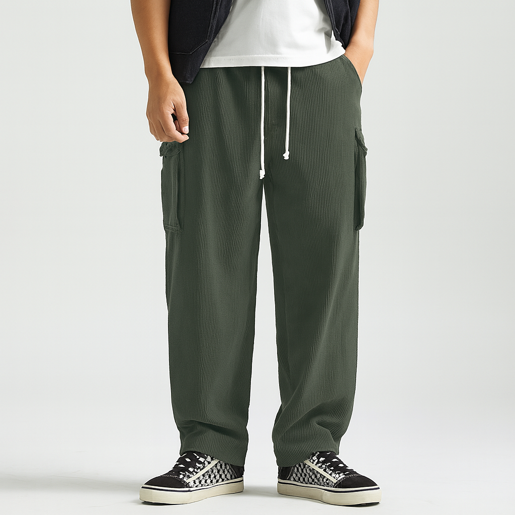 Herre Cargo Joggingbukser – Komfortable Casual Bukser med Lommer