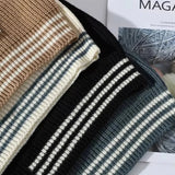 Herre Strikket Sweater – Casual Komfortabel Sweater med Stribedetalje