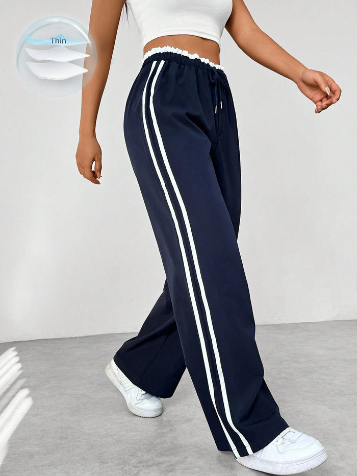 Women's Training Pants – Wide Pants with Double Side Stripe