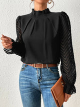 Elegant Printet Dame Top til Enhver Anledning