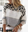 Leopard-Print Sweater med Perfekt Pasform