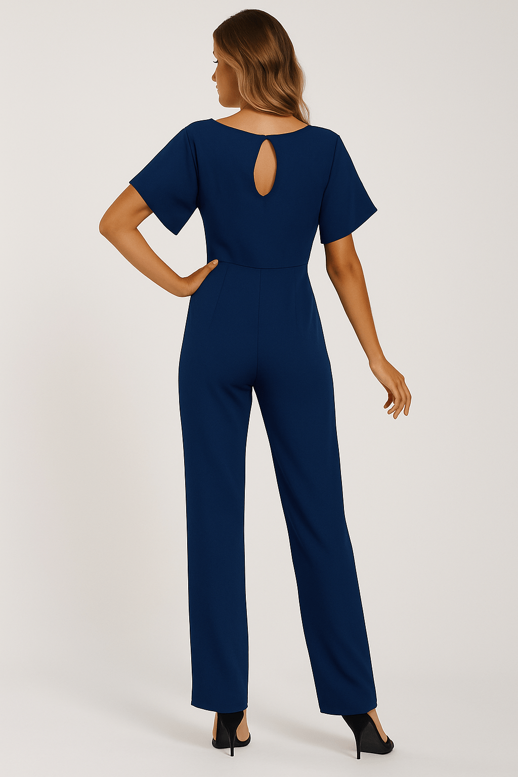 Jumpsuit med Justerbart Taljebånd og Elegant Pasform