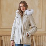Luksus vinterjakke til damer – elegant jakke med stor hætte