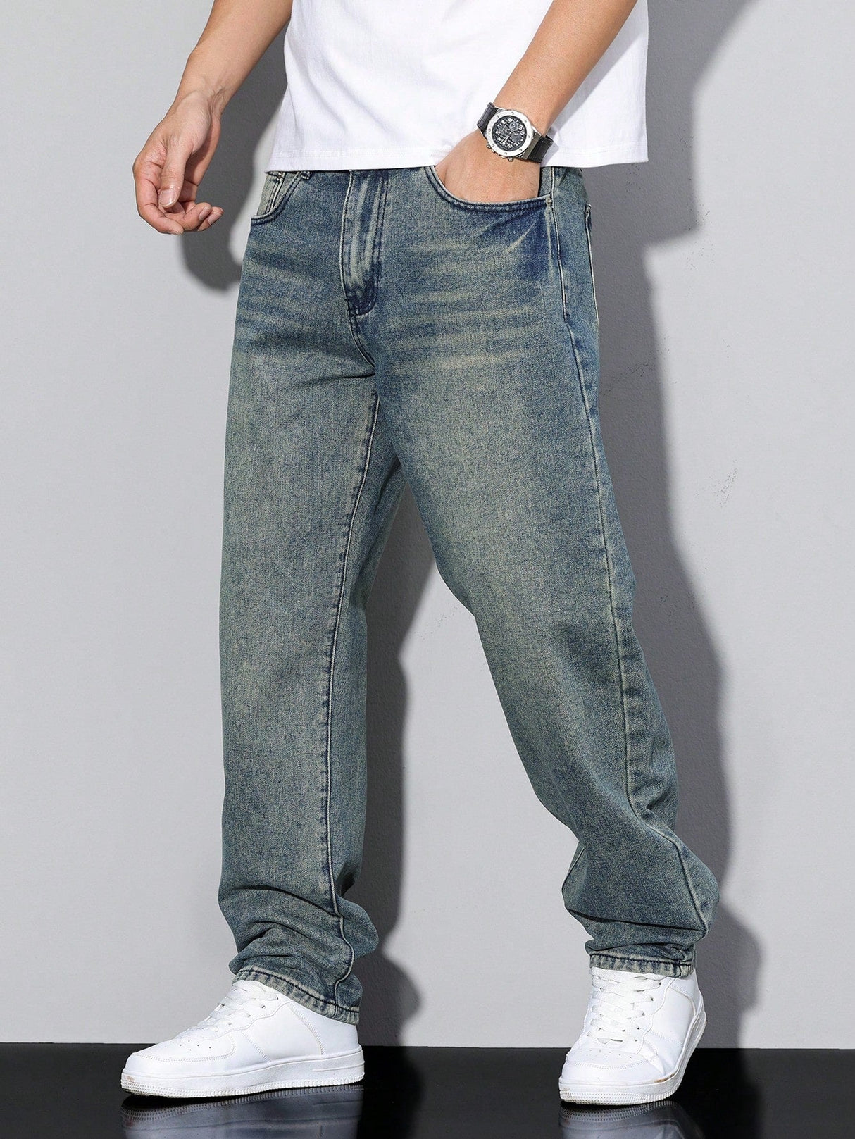 Herre Baggy Jeans – Relaxed Fit Cowboybukser med Streetwear Look