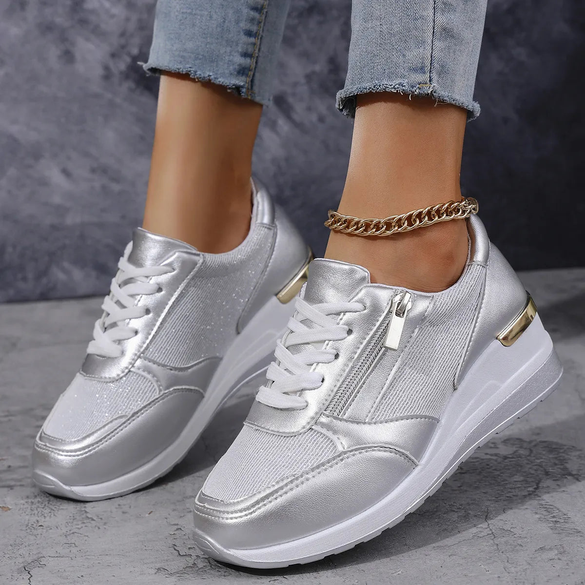 Stilfulde Dame Sneakers med Komfort og Klasse