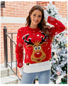 Women's Christmas Sweater – Fun Reindeer Winter Sweater with Festive Design