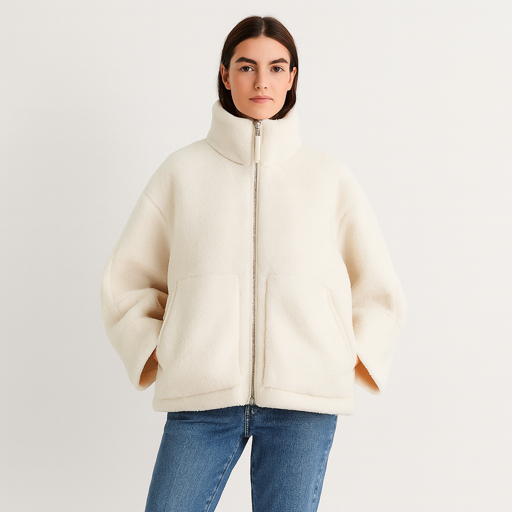 Women's Teddy Fleece Jacket – Soft, Warm & Minimalist Design