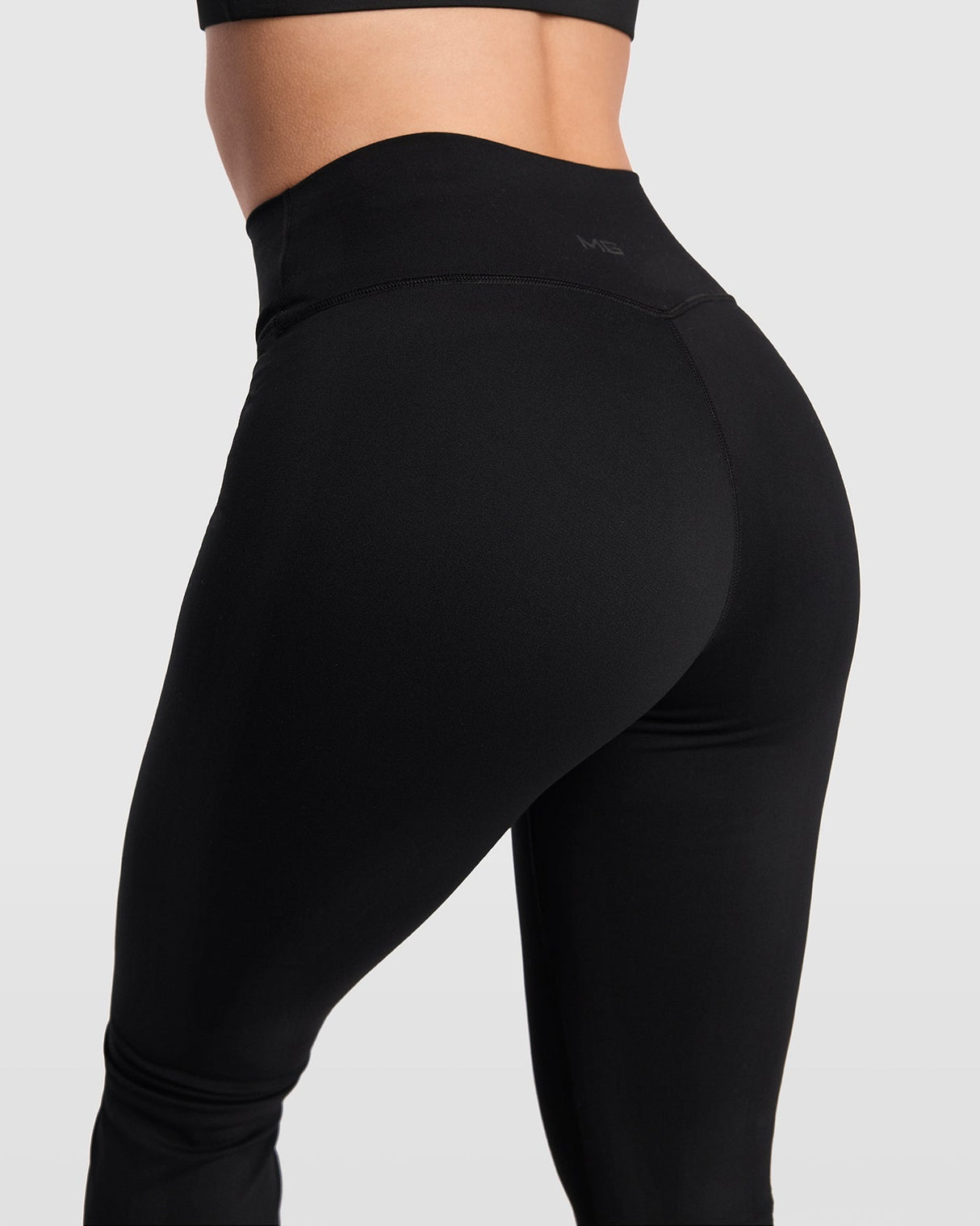Flared Leggings Høj Kvalitet Pasform - Sort