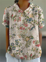 Vintage Blomsterbluse Dame | Komfortabel Pasform