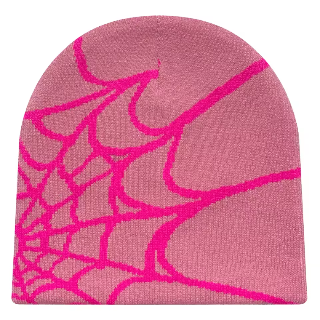 Spiderweb Beanie – Unisex Knitted Hat with Streetstyle Design