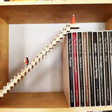 Træ Adventstrap Dekoration – Mini Juletrappe med Figurer