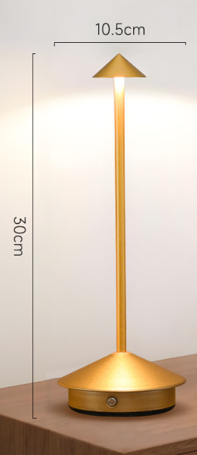 Minimalistisk LED Bordlampe - Vandtæt, Dæmpbar og Ledningsfrit Design