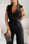 Jumpsuit Dame V-hals med Bælte Elegance