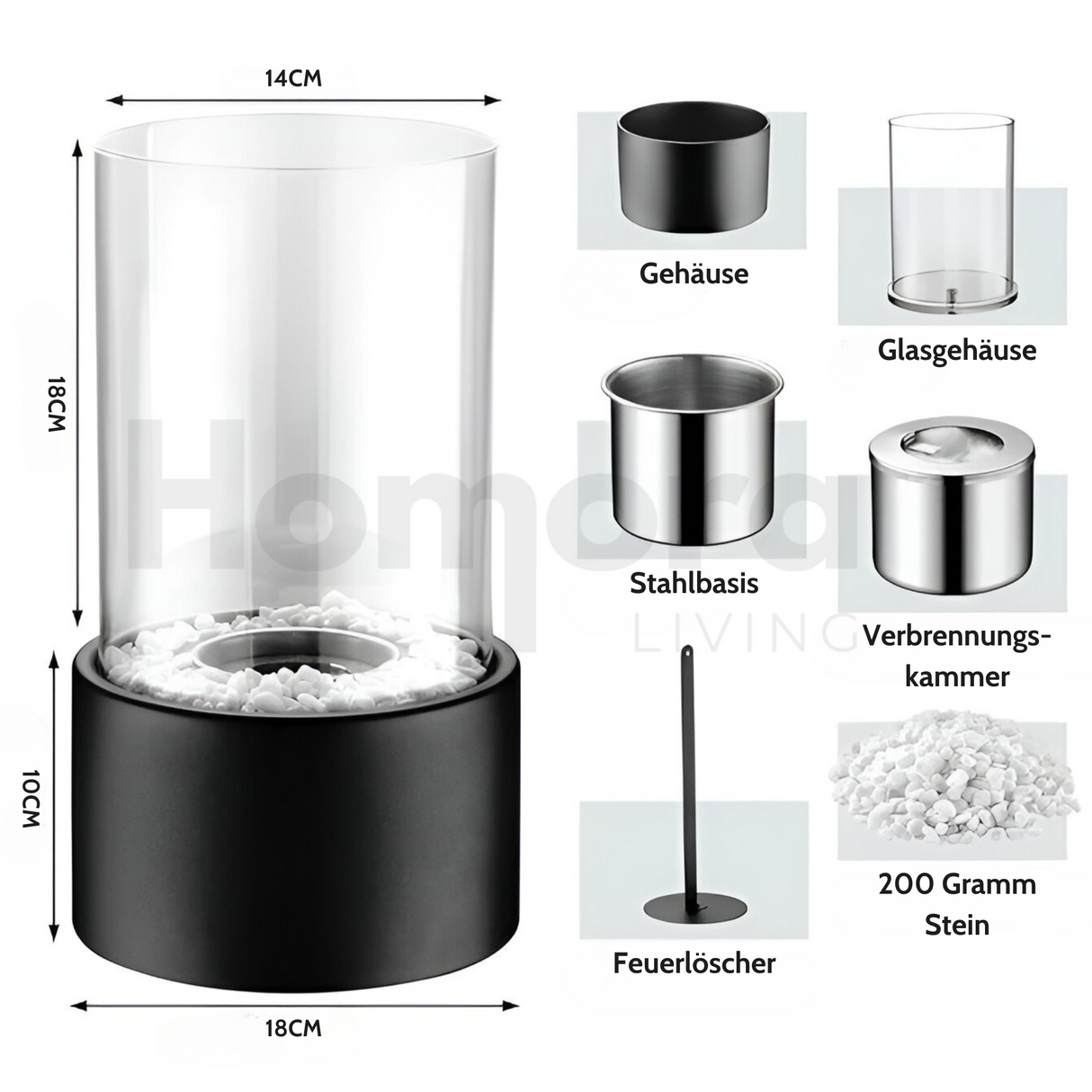 Bordpejs – Stilfuld Bærbar Stemningsvarmer til Indendørs & Udendørs Brug