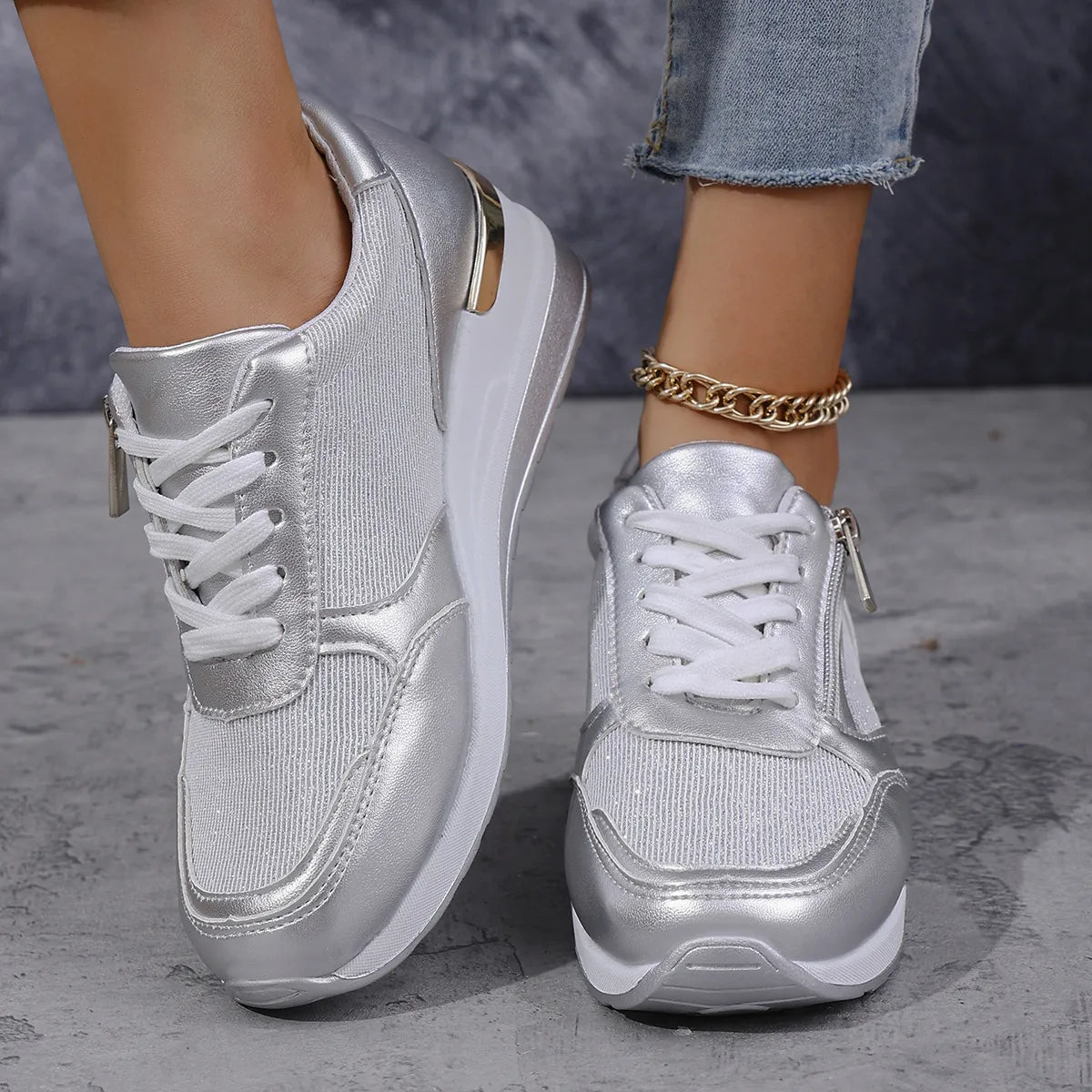 Stilfulde Dame Sneakers med Komfort og Klasse