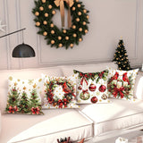 Jule Pudebetræk Sæt – Festlig Vinterdekoration til Sofa