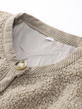 Women's Teddy Jacket in Warm Sherpa Fleece with Buttons – Soft and Comfortable
