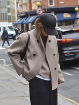 Oversized Button-Down Jakke til Damer - Stilfuld og Komfortabel