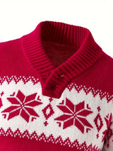 Herre vintertrøje med norsk mønster – varm jule- og vinter sweater