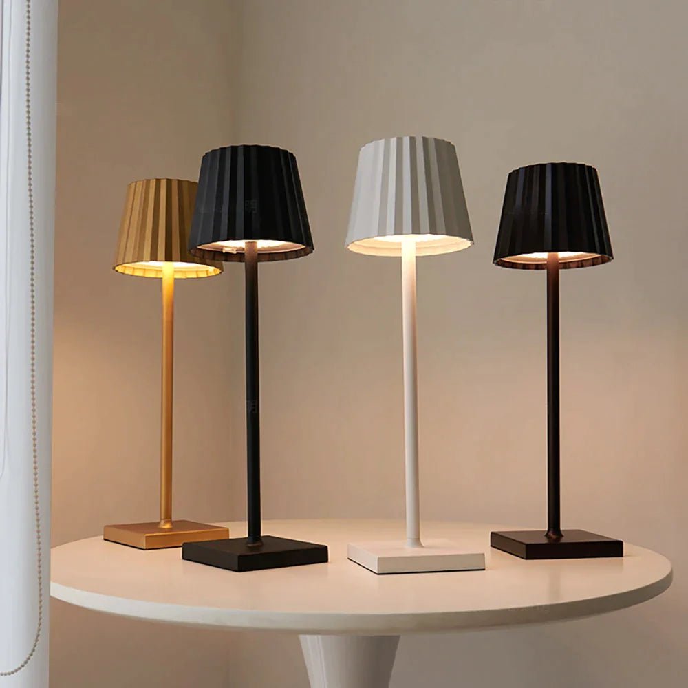 Trådløs Bordlampe med Varmt Lys og Genopladeligt Batteri