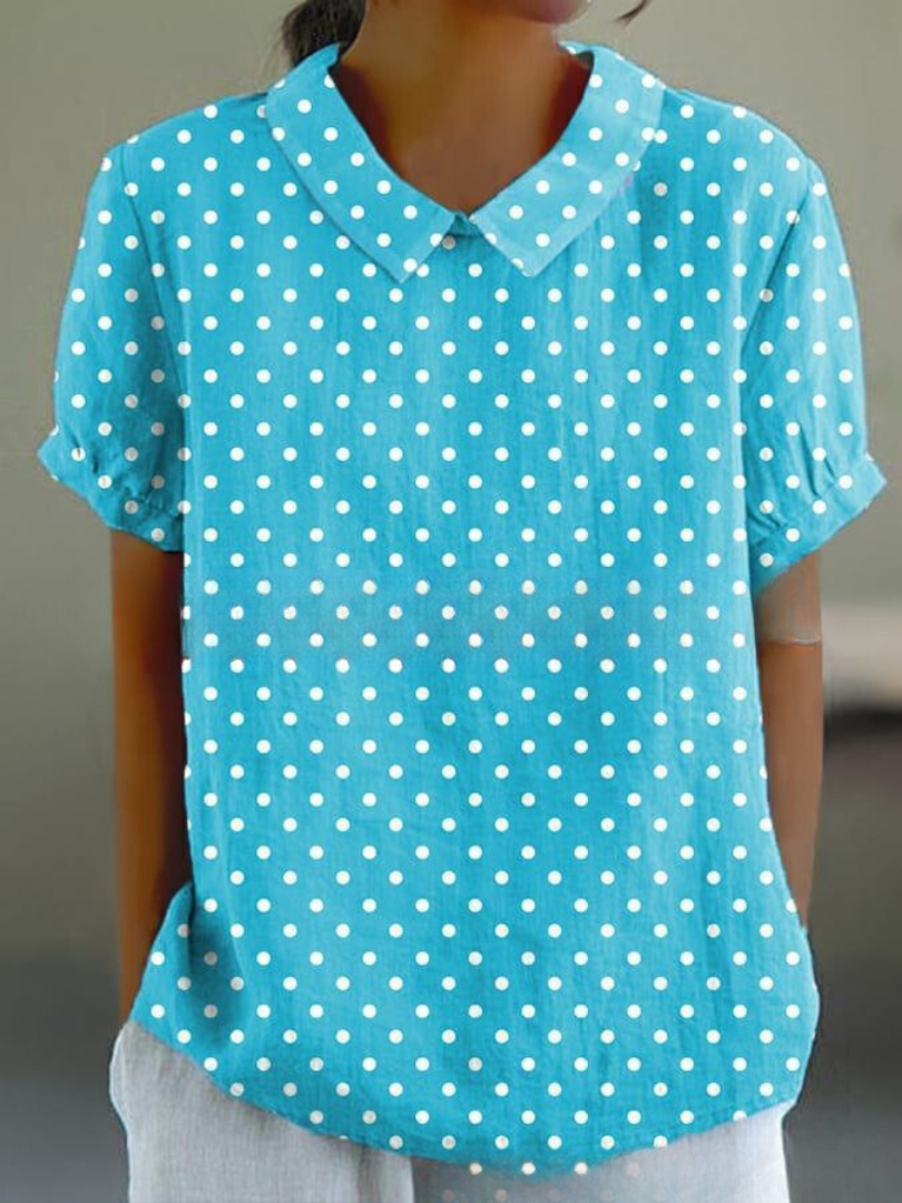 Vintage Blomsterbluse Dame | Komfortabel Pasform