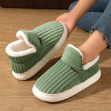 Warm ribbed knitted slippers – Comfortable slippers for the home