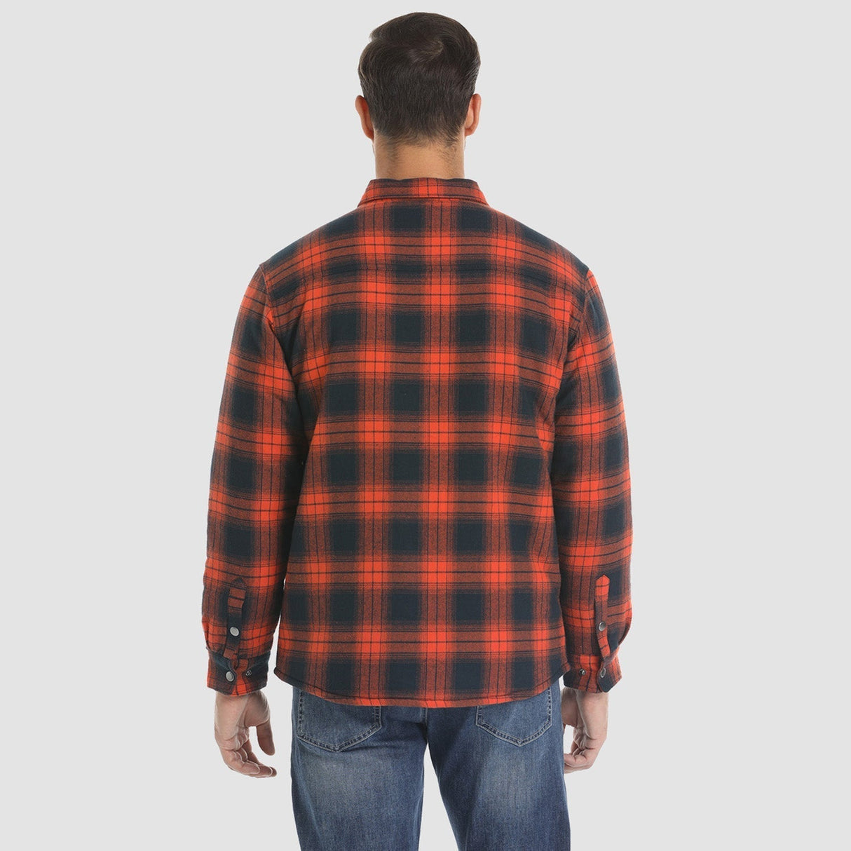 Herre Flannel Vintervest med Vatteret Foring