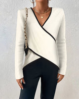 Elegant V-hals Wrap Sweater til Enhver Anledning