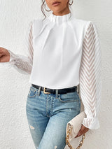 Elegant Printet Dame Top til Enhver Anledning