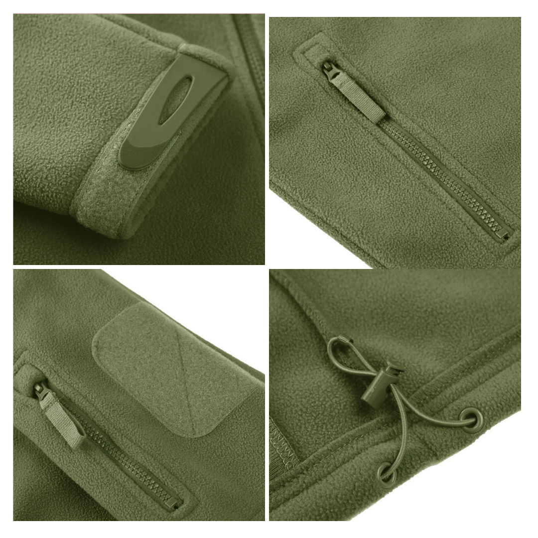 Herren Fleecejacke – Warme Softshell Outdoorjacke mit Reißverschluss