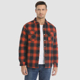 Herre Flannel Vintervest med Vatteret Foring