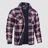 Herre Flannel Vintervest med Vatteret Foring