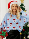 Women's Christmas Sweater – Fun Sweater with Santa Claus All-Over Print