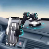 Justerbar mobilholder til bil med 360° arm og dashboardbase